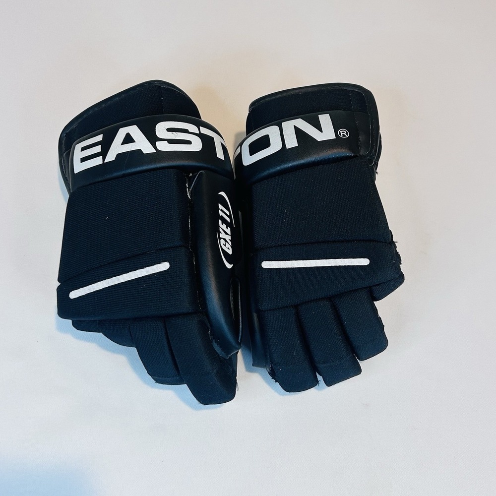 Easton Hockey Gloves GXE 11 11 Inch 27.9 CM UNI Thumb Black White Pair